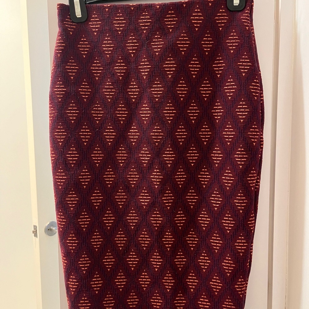 Zara printed pencil skirt